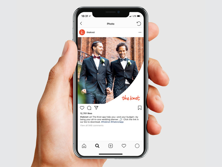 TheKnot婚禮策劃服務公司品牌形象升級改造案例，方案涉及廣告語和logo設計 