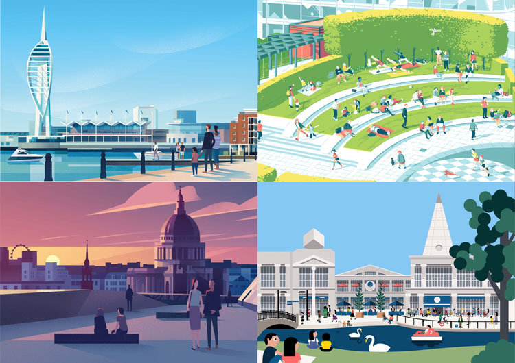 Landsec商業(yè)地產(chǎn)公司品牌命名和品牌vi形象設(shè)計