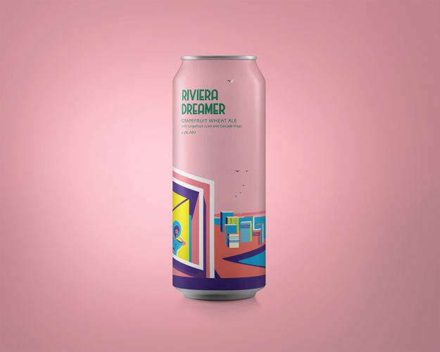 Beatzniks系列啤酒易拉罐插圖包裝設計