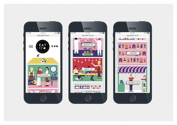 17號餐廳插畫形象設計